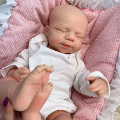 Aniiyy 18Inch Full Body Silicone Reborn Baby, Handmade Painted That Looks Real Anatomically Correct Baby Girl Doll - Pascale