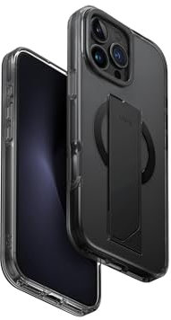 UNIQ HELDRO MAX FlexGrip™ Mehrzweck-Schutzhülle für iPhone 16 Pro Max mit MagSafe-Kompatibilität, Rauchfarbe