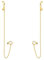 SOFIA MILANI - Boucles d'Oreilles pour Femme en Argent 925 - Plaqué Or - avec Pierre de Zircon - Faux Piercing en Forme de Chaîne - E2600