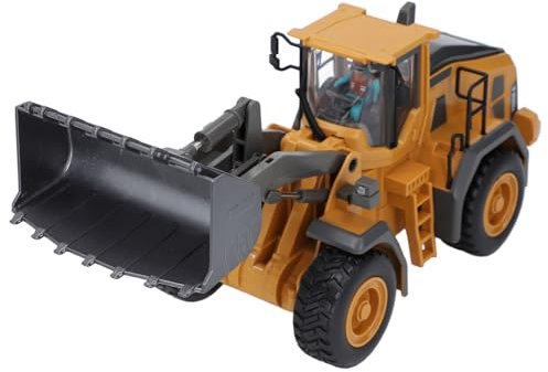 Srliya 2,4 G Legierung RC Bulldozer mit Realistischer Beleuchtung Sound Lade LKW Frontlader Traktor Spielzeug 9 Kanäle Wiederaufladbare RC Baufahrzeug Kinder Technik Fahrzeug Spielzeug