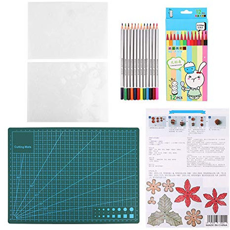 Schrumpffolien aus Kunststoff, geschliffene Schrumpffolien, DIY-Schrumpffolie in Koniferen-Kegelform, A4-Schneidebrett, handgefertigtes Bastelzubehör, wärmeschrumpfbar für