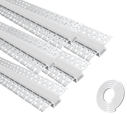 LED Trockenbauprofil,5x1 Meter Bendable AluProfil für LED-Streifen,Flexible Trockenbau Aluminium LED Profil,LED Streifen Profile with Long Silicone Diffuser