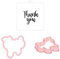 Cookie Cutter and Stencil Set Bundle Thank You Hand Lettered Stencil and Cookie Cutter, Thank You Cookie Stencil, Thank You Cookie Cutter, Stencil(Thank You)