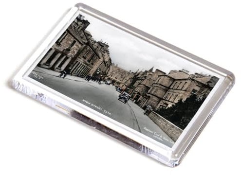 FRIDGE MAGNET - Vintage Scotland - High Street, Tain (1c)