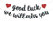 Calkkrer Schwarzes Good Luck Banner, Glitter Abschiedsparty Girlande, We Will Miss You Dekorationen, Going Away Party Deko Set, Graduation Feier Banner