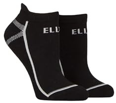 ELLE Womens Trainer Socks for Sports, Cushioned, Cotton Rich Pack of 2