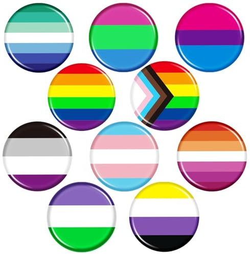 SEPGLITTER Regenbogen Pride Button, 20 Stück LGBTQ Pride Flag Pins Anstecker Rainbow Gay Pride Pins Pride Day Buttons für LGBT Gay Pride Partygeschenke Kleidung Revers Tasche Dekoration