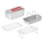 Uonguon Lonchera de metal, lonchera multifuncional de aluminio para camping, aluminio con estante para vapor, caja de cocina de camping con mango plegable, juego de lonchera de aluminio multifuncional