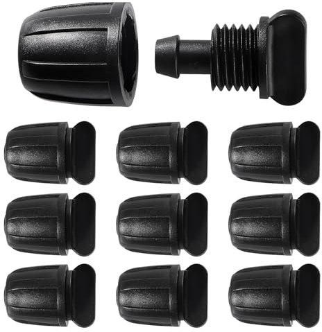 VooGenzek 10 Pezzi Raccordi per Irrigazione per 8/12 mm Impianto di Irrigazione a Goccia, Adattatore a Terminali per Irrigazione a Goccia, Connettori per Irrigazione, Drip Tubing Connettori Spinati