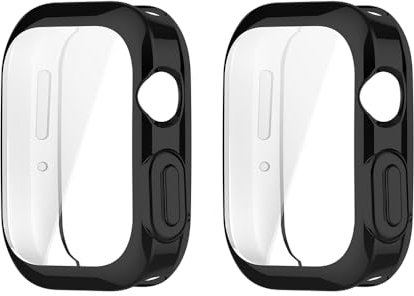 WIIKAI Paquet de 2 Coque Bumper Compatible avec Huawei Watch D2 Coque avec Protection en TPU Boîtiers Étui de Protection Watch Case.(Noir)