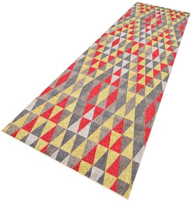 PaGuvFng Läufer Lang Flur rutschfest Teppich Küche 50 x 140 cm Waschbar Kurzflor Küchenläufer Schlafzimmer Bettvorleger für Flur Waschküche Eingang Wohnzimmer schmutzfangmatte