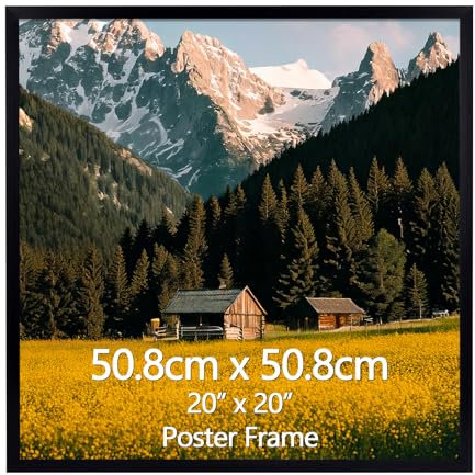 EYMPEU Bilderrahmen 50x50 cm, 1 Stück, Posterrahmen für die Wand, geeignet für Büros und Wohnungen, Schwarz