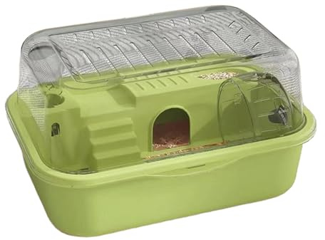 Rrlihjgu Hamsterkäfig – Lebensraum auf Zwei Ebenen für Nagetiere – transparenter Stall für Mäuse, Rennmäuse, Chinchilla, Schlafzimmer, Wohnzimmer