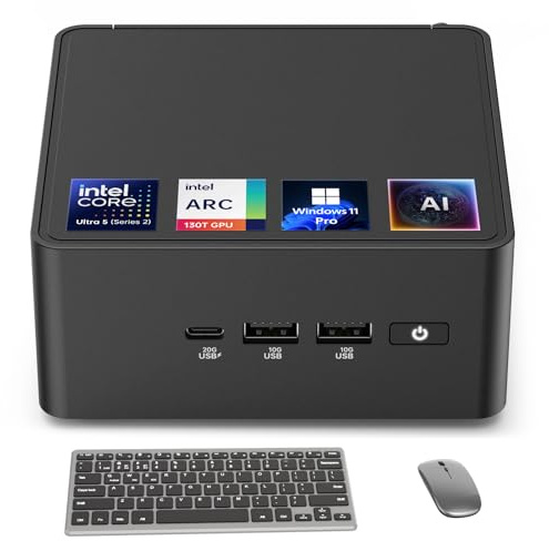 ASUS NUC 15 Pro Petit ordinateur de bureau, Intel Series 2 Ultra 5 225H (14C/14T, jusqu'à 4,9 GHz), Mini PC AI 64 Go DDR5 RAM, 1 To PCIe SSD, Win 11 Pro, GPU Intel Arc 130T, Thunderbolt 4, WiFi 7, BT