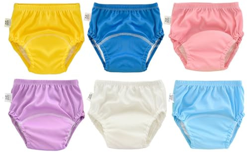 Oaygat 6 Packs Toddler Potty Training Pants Reusable Baby Toddler Training Underwear Toddlers Potty Trainer Pants 6 Layers of Cotton Toilet Training Pant TPU Waterproof Pottys Trainings Underwear