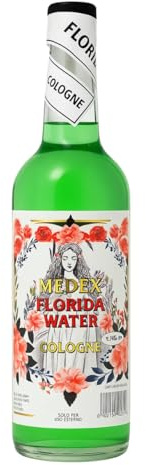 MEDEX Florida Water Cologne 500ml – Erfrischendes Duftwasser mit Blumenduft | Klassisches Kölnisch Wasser für Reinigung, Entspannung & spirituelle Rituale mit Kajal Sticker