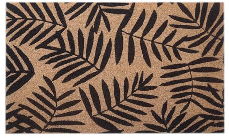 Apac Outdoor Doormat - Black Fern Print - 45x75cm