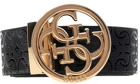 GUESS Gürtel Stacey Adjustable & Reversible Belt H35 W105 Black/Cream White schwarz creme kürzbar wendbar