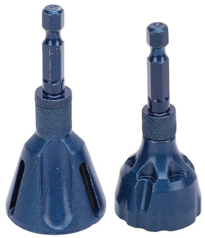 Yctze 2PCS Tungsten Steel Hex Shank Chamfer Tool, External Deburring Tool for 3-20mm & 5-25mm Threads Bolts Nuts Metal Plastic Repair