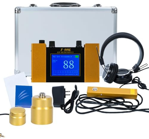 Professionelles Wasser-Lecksuchgerät Untergrund, Ultraschall-Geophon-Sensor mit 3m Detektionstiefe, Rohrleitungs-Leckdetektor mit 4 Frequenzmodi, LCD-Grafikanzeige & Schallschutz-Kopfhörer
