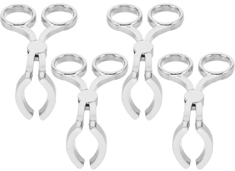 Cabilock 4pcs Silver Contact Lens Applicator Tool Set with Invisible Lens Remover Clamp Reusable Eyelid Opener for Travel and Safe Daily Use