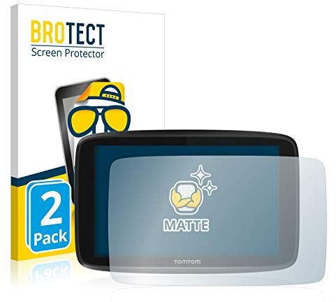 BROTECT Schutzfolie für TomTom GO 6250 | 2 Stück Entspiegelnder Displayschutz Made in Germany Matte Displayschutz-Folie Anti-Reflex Anti-Fingerprint Einfache Montage