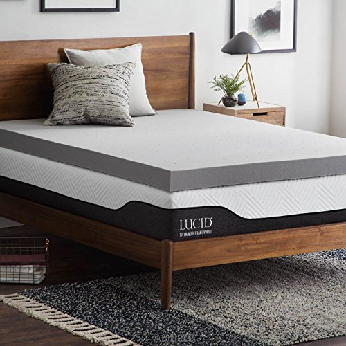 LUCID 10,2 cm Bambuskohle-Memoryschaum-Matratzenauflage — Twin XL