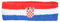 Stirnband Motiv Fahne/Flagge Kroatien + gratis Aufkleber, Flaggenfritze®