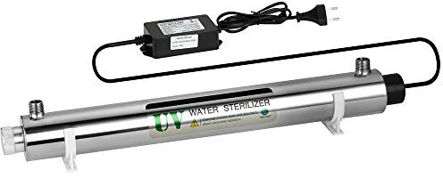 25W Ultra Violetto Acqua Disinfettante Sistema Di Filtrazione UV 6GPM (1.4 T/H) Ultra Violetto Luce Ingresso/Uscita 1/2 Maschio Per Tutta La Casa Filtro Acqua Purificatore