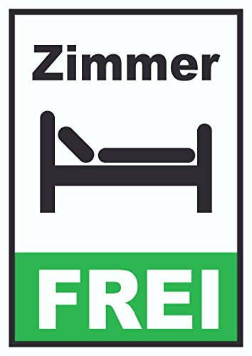 HB-Druck Zimmer frei Hochkant Schild A3 (297x420mm)