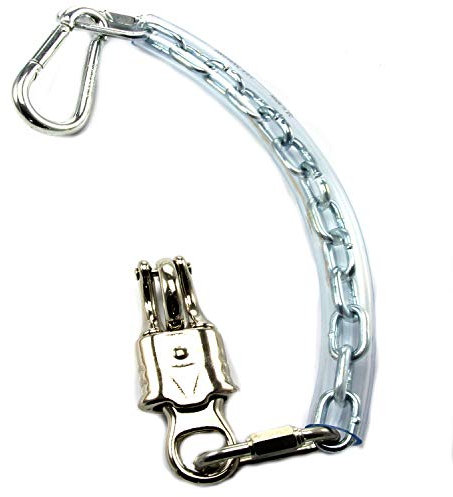 Anbindekette 80cm ummantelt mit Panikhaken und Karabiner