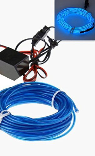 BLAU 3 Meter EL AMBIENTEBELEUCHTUNG 12V Inverter/Adapter Lichtleisten Strip Band Beleuchtung Innenraumbeleuchtung hallenwerk