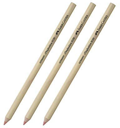 Faber-Castell Radierstift Perfection (3X 7056 | Weiche. Rote Spitze)