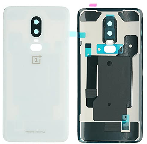 OnePlus 6 Gehäuse Back Cover Deckel Rückseite Kamera Linse Glas weiß