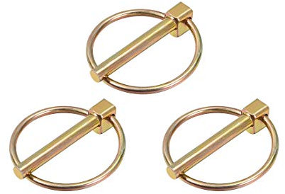 sourcing map 3 Stück Klappstecker Klappsplinte mit Ring 6mm x 43mm Anhängerstifte Sortimentskit für Boot Kajak Anhänger Traktorwagen Pferdetransporter