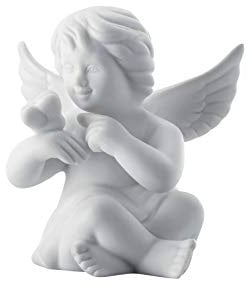 Rosenthal Engel mit Schmetterling Figur, 6,5 x 5 x H 5 cm, Porzellan Weiss-matt, inkl. Geschenkbox