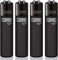 Clipper Original Lighter Feuerzeug Soft Touch Uni Special Edition Sets + All u need Schlüsselanhänger Flaschenöffner (4 x Schwarz)