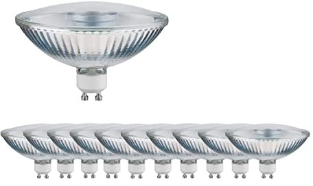 nox light LED Reflektoren GU10 Glas Alu QPAR111 verschiedene Wattagen 4 oder 6,5 Watt dimmbar/nicht dimmbar warmweiß 2700K (warmweiß 6,5 Watt 10er Pack)