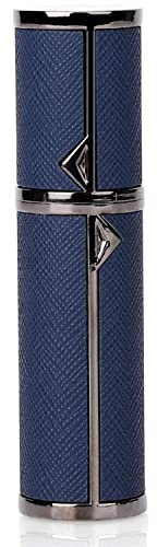 BRARIOS Refillable Portable Mini Perfume Atomiser for Travel, 5ml Luxury Empty Leakproof Pump Perfume Spray bottle Atomiser for Man and Woman (D.Blue(BK))