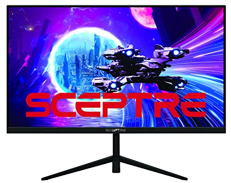SCEPTRE 25 Gaming Monitor 1920 x 1080p up to 165Hz 1ms AMD FreeSync Premium HDMI x3 DisplayPort Build-in Speakers, 106% sRGB Machine Black (E255B-FWD168)