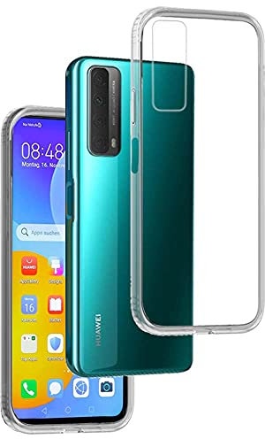 REY Transparent Silikonhülle TPU für Huawei P Smart 2021- Huawei Y7a, Handyhülle Premium Kratzfest TPU Durchsichtige Schutzhülle, Ultradünne 0,33 mm
