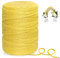 Makramee Garn 3mm x 300M Baumwollgarn Baumwollkordel Baumwollseil Baumwollschnur, Macrame Garn für Makrameegarn Baumwollkordel für Pflanzenaufhänger, Wandbehang, Traumfänger Deko - Zitronengelb