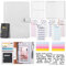 A6 Budget Binder mit Taschenrechner Budget Planner Deutsch, Lederbudget Binder Geld Organizer mit 12 Bargeldumschlägen und Budgetblättern (Weiß)