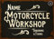 ELITEPRINT Personalised Motorcycle Motorbike Accessory Sign Wall Decor Metal Plaque - Wall Art Decorations (A3 (42cm x 29.7cm))
