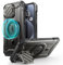 SUPCASE for iPhone 15 Pro Max Case with Stand [Compatible with MagSafe] [Built-in Camera Cover] [Military-Grade Protection] Heavy Duty Magnetic Phone Case for iPhone 15 Pro Max, Black