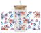 UV DTF Cup Wrap Transfer Stickers,UV DTF Cup Wrap Transfer Cup Stickers Decals DIY Fall Waterproof Autumn Theme Flower Rub on Transfers for Glass Cups