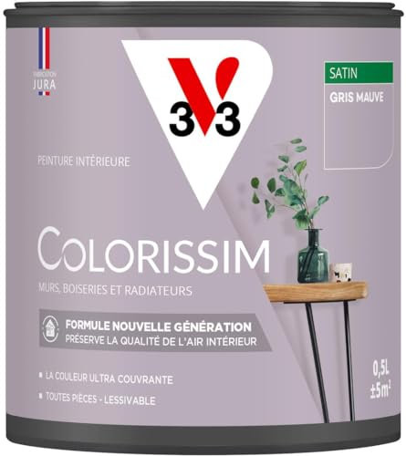 V33 Peinture multi-supports Colorissim® Gris mauve satin 0,5L