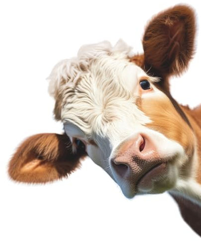 younikat imagen de ventana vaca curiosa I a doble cara colorida I 36 x 30 cm I autoadhesiva reutilizable I dv1314