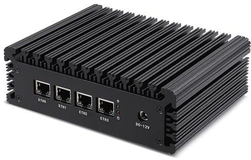 KETUOPU Mini PC Router Firewall Intel N100 up to 3.4GHz, K100L4 8G DDR5 RAM 64G SSD Micro Firewall Appliance Computer Router with 4x2.5GbE I226-V LAN, Support AES-NI