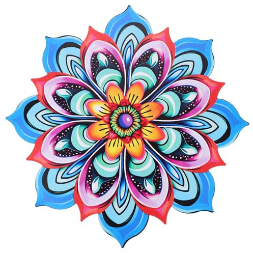 LIFKOME Sonnenanhänger Aus Eisen Blumen-wand-dekor Wandbehangblume Aus Eisen Metallblumenwanddekoration Blumendekorationen An Der Wand Blumenzimmer Dekor Rustikale Plakette Draussen 3d